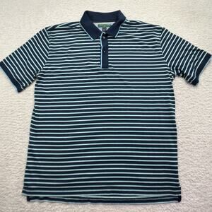 Tommy Hilfiger Golf Polo Shirt Mens Sz XL Blue Striped Tee Short Sleeve Casual